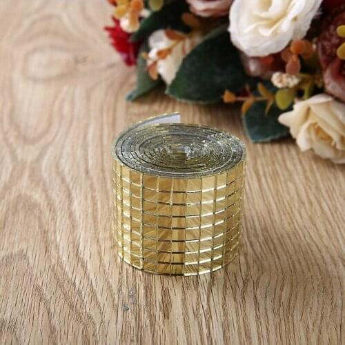 1464Pcs 5x5mm Self Adhesive Mini Mirror Mosaic Square Glass Sticker Tile Home Wall Ceiling Decoration Mirror Glass Mosaic Tile