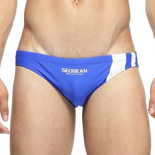 Seobean 2019 Sexy stretch Men Swimsuits sunga swim trunks pantalones cortos de shorts short homme Maillot De Bain Boy Swim