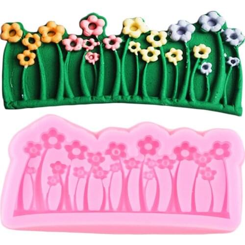 Flower Cake Border Lace Silicone Molds DIY Baby Birthday Cupcake Fondant Cake Decorating Tools Cookie Candy Clay Chocolate Mould