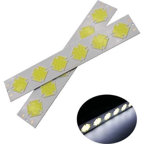 Allcob promotion 10PCS 12V 202x35mm linear led cob strip 6w lamp light cold white cob for diy bulb cob led strip chip bar