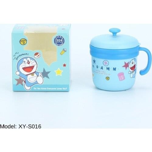 Portable Water Thermos Stainless Steel Milk Soup Containers Doraemon Thermal Bento Cup for Kids Home School