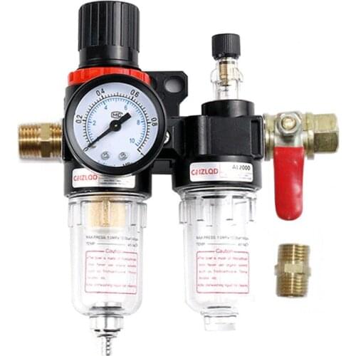 Air Compressor Water Trap Oil Moisture Filter Regulator Lubricator Mount 1/4"bsp 135psi Check Valve Zero Filter For Auto