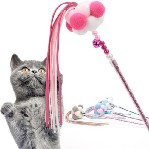 Funny Cat Stick Toys Feathers Tassel Tease Cat Stick Interactive Pet Toys For Cat Playing Toy Pet Supplies