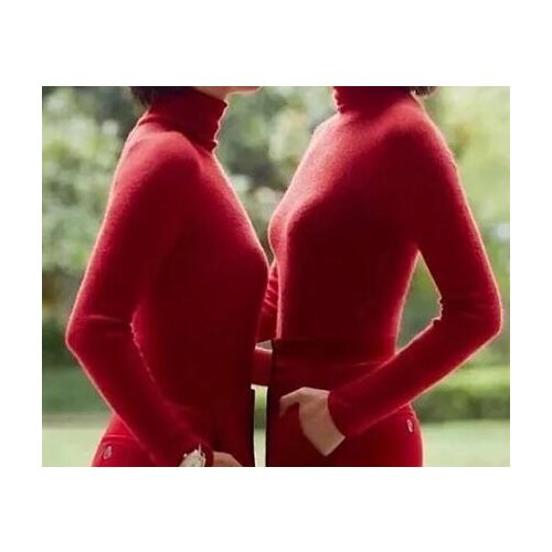 Black/White/Red/Beige Solid Color Cashmere 100% Ladies High Collar Long Sleeve Knitting Cashmere Pullover Top