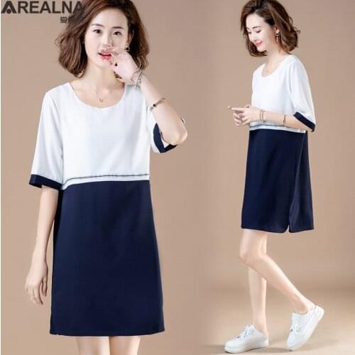 Summer dress 2021 new shirt dress clothes for women short sleeve vintage Patchwork plus size casual loose woman dress vestidos