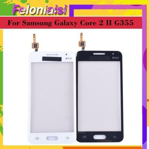 10Pcs G355 For Samsung Galaxy Core 2 II SM-G355H G355H G355 G355M Touch Screen Panel Sensor Digitizer Glass Touchscreen NO LCD