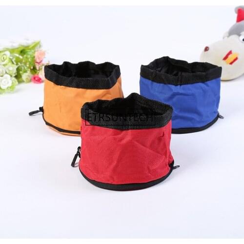 100pcs Portable Pet Dog Water Bottle Dogs Pet Product Travel Puppy Drinking Feeder Folding Bowl Outdoor Pet