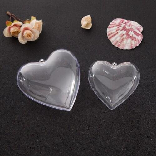 2Pcs DIY Clear 65/80mm Heart Shape Plastic Bath Bomb Mould Acrylic Mold Hot sale