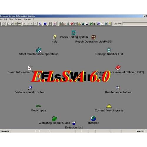 2019 Auto Data ELSAwin 6.0 Electronic Service Information For A.udi V.W S.KODA S.EAT Auto Service Manual 80GB HDD Elsa V.W 6.0