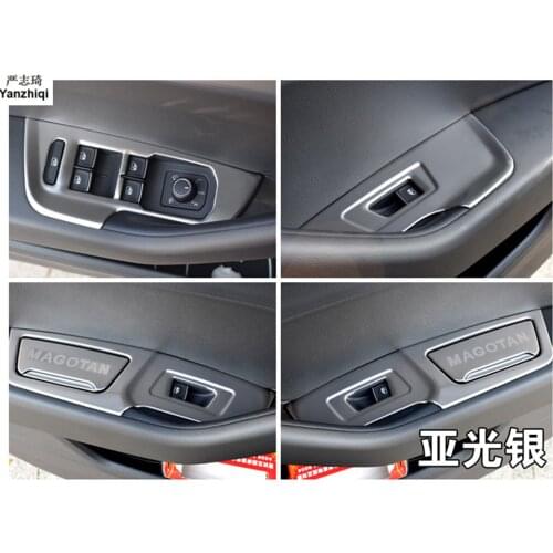 6pcs/lot Glass switch sequins Armrest sequins in a car door Car sticker Car Styling for 2016 2017 2018 VW Volkswagen Passat B8