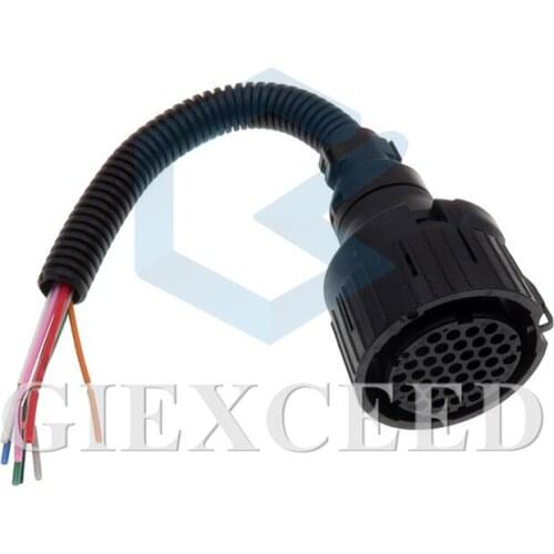 8 Wires Auto Urea Pump Power Cord Socket Round Cable Plug For Yuchai Cummins