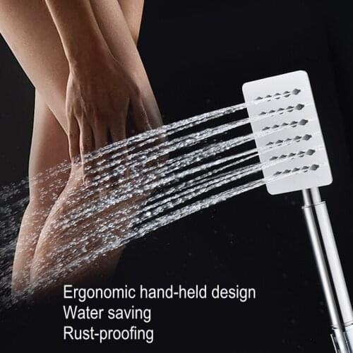 Stainless Steel 304 Bathroom Accessories for Bath Water Saving Silver Square Round Shower Head High Pressure Rain Spray Handheld