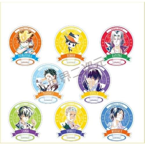 Anime Katekyo Hitman Reborn! Acrylic Stand Model Plate Tabletop Decor Sawada Tsunayoshi Yamamoto Takeshi Gokudera Hayato Cosplay