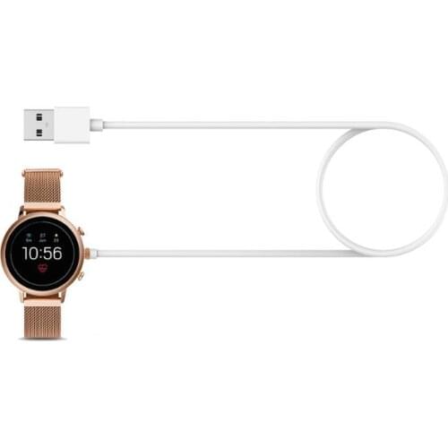 White Magnetic Charging Cable Cord Charger for Fossil Gen 4/5 for Emporio Armani/Skagen Falster 2/Misfit Vapor 2 Watch