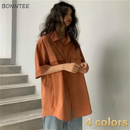 BONNTEE Short Sleeve Blouses