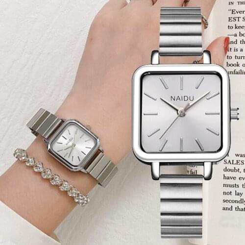 Dress Silver Women Quartz Watches Exquisite Ladies Bracelet Wrist Watch Set Minimalist Female Clock Dropshipping Zegarek Damski