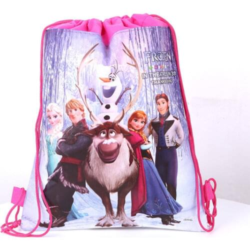 Disney cartoon children Frozen storage bag girl birthday gift pocket kid Swimming package cosmetic doll toy Drawstring bag