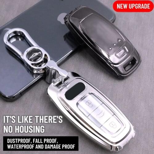 For Audi Q8 C8 A6 A6L A7 A8 2018 2019 Auto Styling Keychain Accessories Beautiful New Soft TPU Car Remote Key Case Full Cover