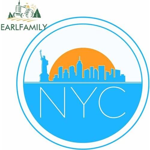EARLFAMILY 13cm x 12.8cm For Newyork Motorcycle Car Stickers Custom Printing Decal Cartoon Graphics Waterproof Car Styling