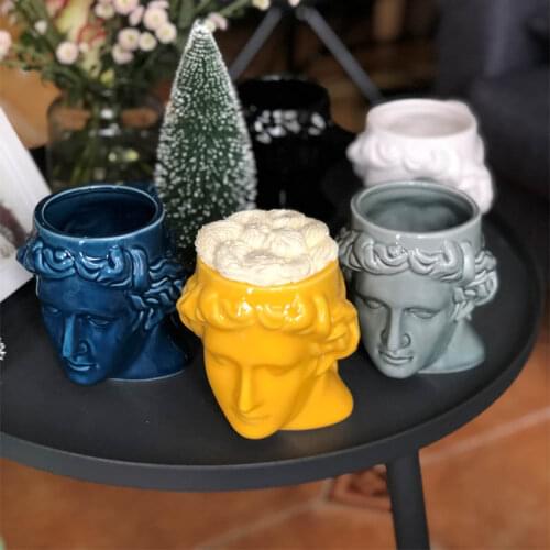 European coffee mug Macho cup creative water cup Greek Apollo head milk cup 3D David sculpture cup Office Novelty Gift CL190320