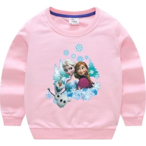 Pretty Kids Clothes Autumn Teenagers Girls Sweatshirt Frozen Elsa Anna Princess Long Sleeve Tops Fashion Children Outfits