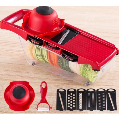 Multi-function vegetable slicer with vegetable cutter manual kitchen accessories tool potato peeler carrot grinder cheese grater