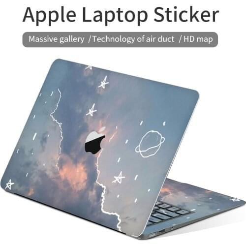 DIY Beautiful Landscape Cover Laptop Sticker Simple Style Skin Precision Cut Repeated Paste for MacBook A1278/A1465/A1706 etc