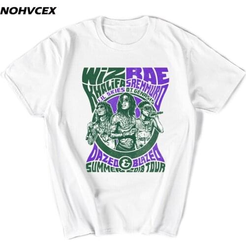 New Wiz Khalifa Print T Shirt Casual Short Sleeve O Neck Cotton Funny