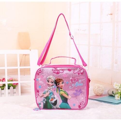 Disneys new cartoon Elsa and Anna Frozen Lunch Bags children girls mickey mouse bag boys car for children