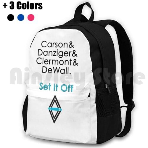Set It Off Band Member Names Outdoor Hiking Backpack Waterproof Camping Travel Set It Off Cody Carson Maxx Danziger Dan