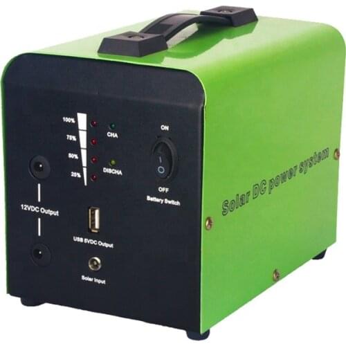 Home use portable off-grid solar generator system 100w 100AH DC solar power generator