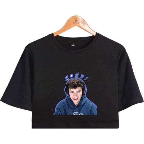 GeorgeNotFound print autumn and Spring Summer Holiday youthful vitality Women/girl sexy bare midriff Casual Style