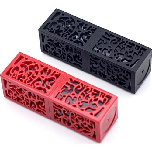 Make Up Empty Lipstick Tube Red Black Hollow Lip Balm Containers DIY 12.1mm Homemade Packaging Material Shell 20pcs/lot