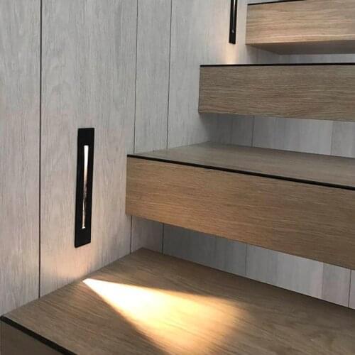 3W Recessed Led Wall Lights Corner Wall Lamp Stair Light Step Decoration Hallway Staircase Lamp Bedroom Home Indoor Wall Sconce