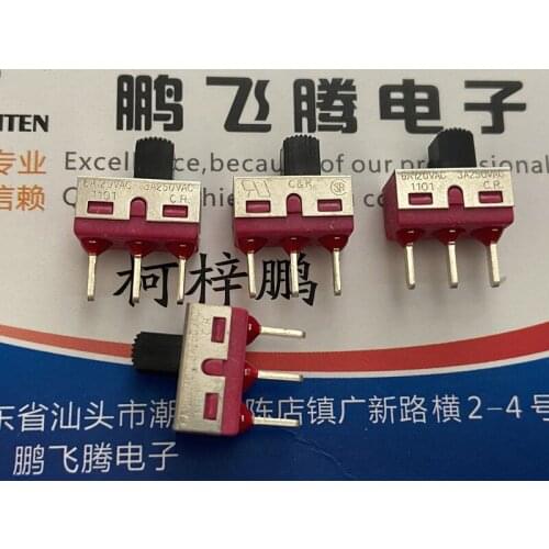 1PCS U.S. C&k 1101M2S3CQE2 small toggle switch 3 feet 2 gears power slide propulsion switch 6A