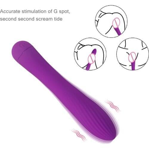 10 Mode Silent AV Stick Wand Massager Vibrator Adult Sex Toy For Women USB Recharge