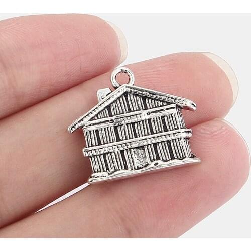 10pcs House Home Charm Pendant Beads For Necklace 24*20mm