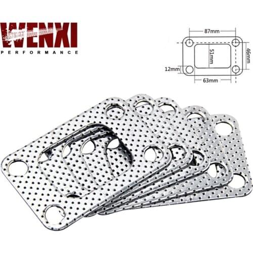 5PCS/LOTS) T3 ALUMINUM TURBO CHARGER INLET MANIFOLD FLANGE DOWN PIPE GASKET WX4951