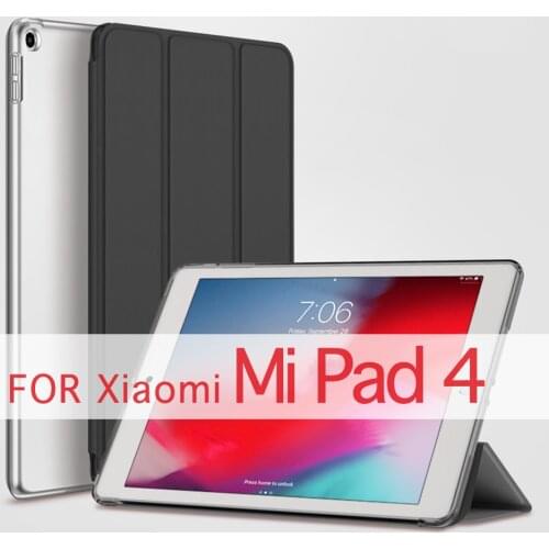 QIJUN Case For Xiaomi Mi Pad 4 8.0 inch mipad4 Mipad 4 8.0'' Funda PC Back Leather Smart Cover Magnetic Case Auto Sleep