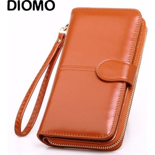 DIOMO 2020 New Fashion Ladies PU Leather Long Wallet Small Women Luxury Clutch Coin Bag Female Multifunction Card Holder Purse
