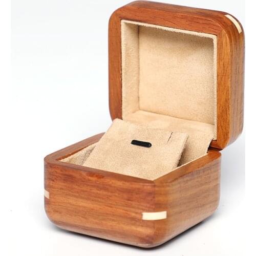 Travel mini wood wooden jewelry case portable wedding necklace pendant earring holder women men display gift box packing sale
