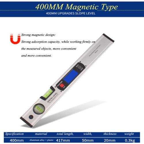Electronic Digital Display Level Gauge Measuring Instrument Aluminum Alloy High-precision Digital Level Decoration Tools MEIKE