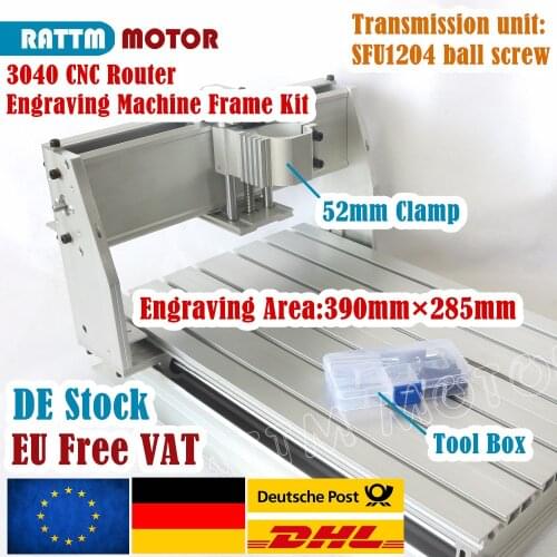 『EU Free VAT』Ferramentas Marcenaria Wood Lathe 3040 Cnc Router Milling Machine Mechanical Kit Aluminium Alloy Frame Ball Screw