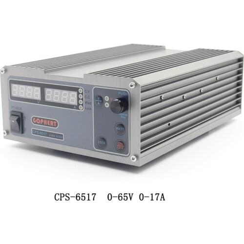 Gophert CPS-6517 0-65V 0-17A DC Adjustable Digital Switching Power Supply 65V 17A Transformer PSU