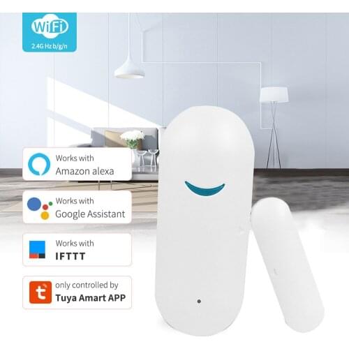 Intelligent WiFi Door Sensor Window Alarm Wireless Control Tool for Door and Window Compatible with Alexa and Google Home