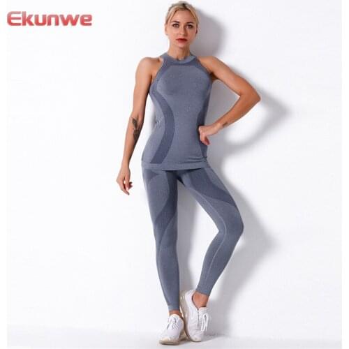 Yoga Leggings Sets Seamless Sports Clothing Gym Yoga Suits Training Sports Vest Sets Fitness Tracksuits Workout Sports Outfit