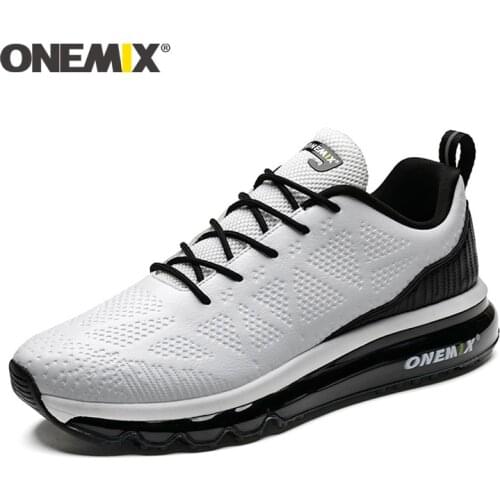 ONEMIX New Men Running Shoes Leather Runner Athletic Sneakers men Air Cushion Running Shoes Men Outdoor Walking Shoes Women