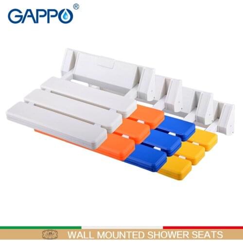 GAPPO Wall Mounted Shower Seat shower folding seat for elderly toilet bath stool bathroom seats for seniors and elders