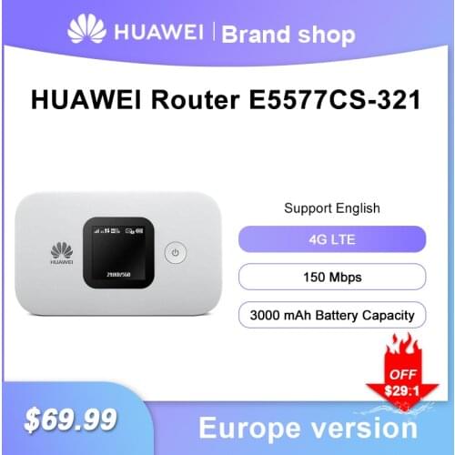 NEW Europe Version HUAWEI E5577cs-321 4G wifi router LTE Cat4 150Mbps Mobile Hotspot Wireless E5577-321 Modem Battery 3000mAh