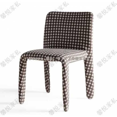 American solid wood dining chair Nordic style light luxury single dressing chair designer soft bag chair hotel model room chair